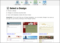 Choose a template from our design collection