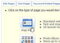 Multiple types of Web pages and layouts
